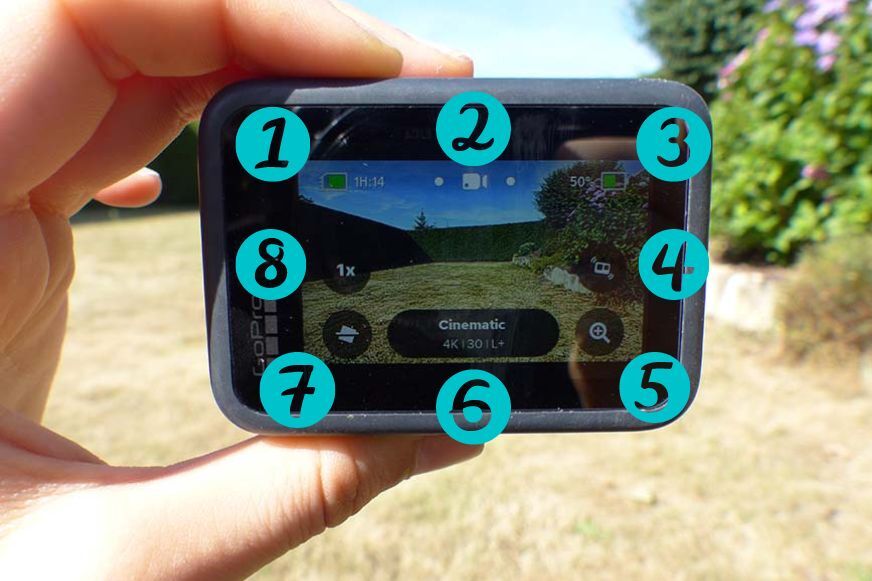 Man sieht den Startbildschirm der GoPro Hero 9.